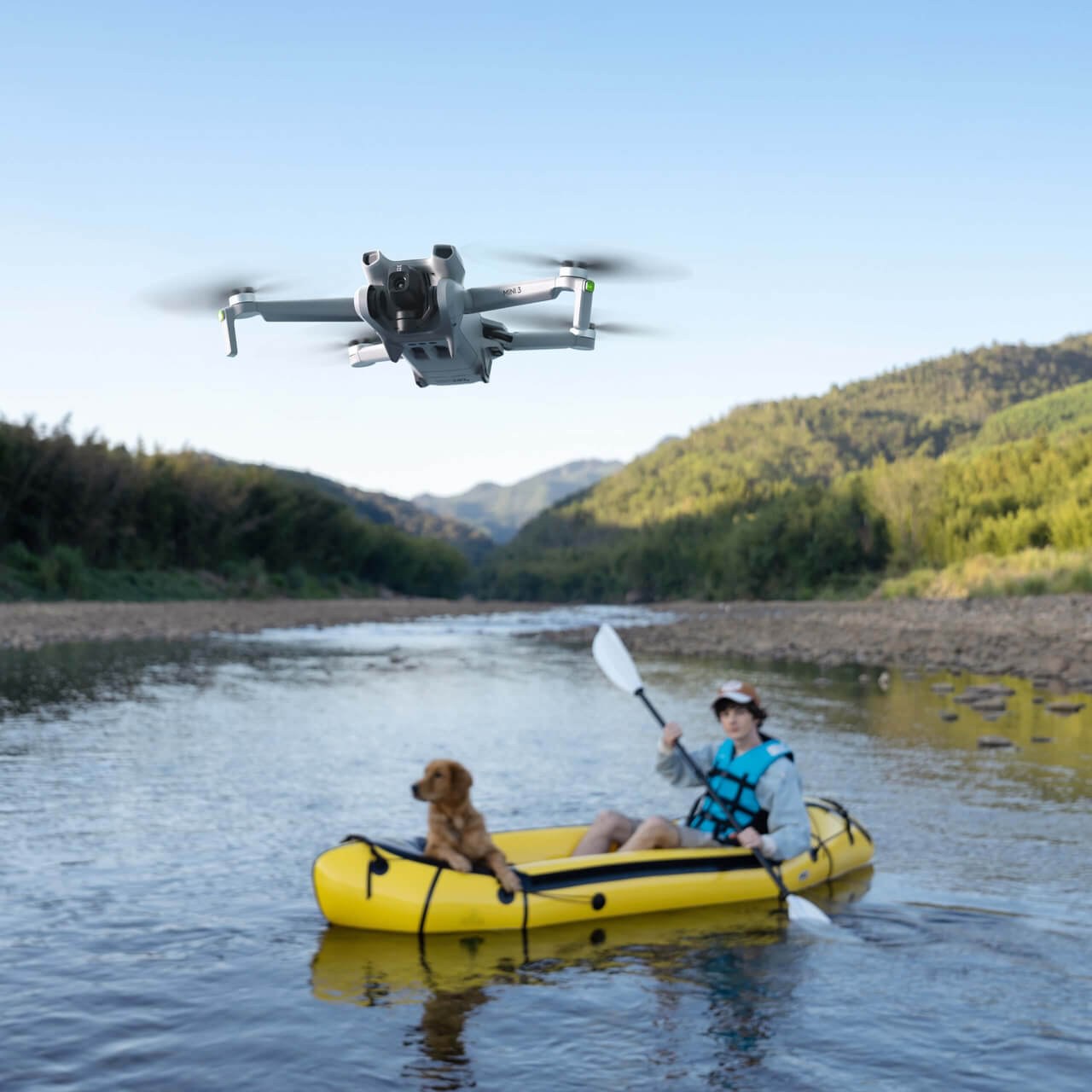 Real Mini 3 over the river